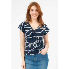 BUDMIL karcsúsított póló Női XXXL s.kék-fehér