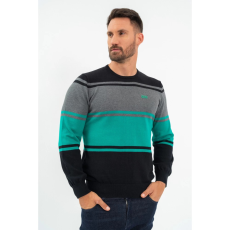 BUDMIL Kötött pulóver Férfi XXL fekete-zöld 20050831-002252-0699