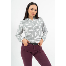BUDMIL Lezser fazonú blúz Női XXL fekete-fehér 20770077-001252-0699 blúz