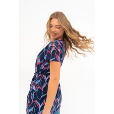 BUDMIL Lezser fazonú póló övvel Női XL s.kék 20331157-002251-0599