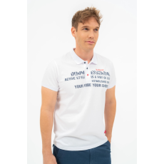 BUDMIL Modern fit galléros póló Férfi L fehér 20730265-001251-0499