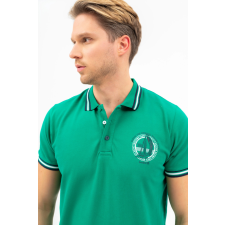 BUDMIL Modern fit galléros póló Férfi M zöld 20730264-003251-0399 férfi póló