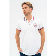 BUDMIL Modern fit galléros póló Férfi S fehér 20730264-001251-0299 férfi póló