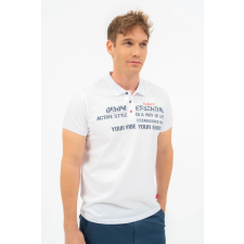 BUDMIL Modern fit galléros póló Férfi S fehér 20730265-001251-0299 férfi póló