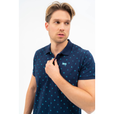 BUDMIL Modern fit galléros póló Férfi XXXL s.kék 20730269-003251-0799