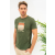 BUDMIL modern fit póló Férfi L keki zöld-melír 20310109-002251-0499