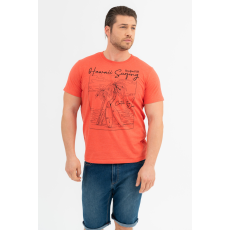 BUDMIL modern fit póló Férfi S narancs melír