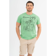 BUDMIL modern fit póló Férfi S zöld melír