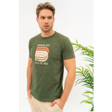 BUDMIL modern fit póló Férfi XXL keki zöld-melír 20310109-002251-0699 férfi póló
