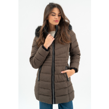 BUDMIL női téli kabát, HANNA25, Barna, M női dzseki, kabát