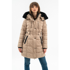 BUDMIL női téli kabát, WELLY, Bézs, 2XL női dzseki, kabát
