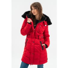 BUDMIL női téli kabát, WELLY, Piros, 2XL női dzseki, kabát