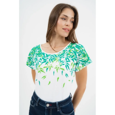 BUDMIL Póló Női XL fehér-zöld