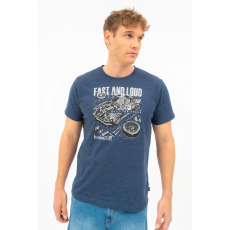 BUDMIL regular fit póló Férfi S s.kék-melír 20300447-003251-0299