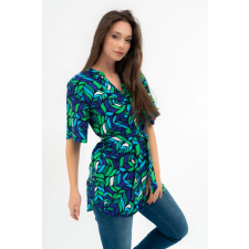 BUDMIL Rövid ujjú blúz Női L kék-zöld 20770075-002251-0499 blúz