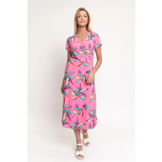 BUDMIL szövött ruha Női S rózsaszín-zöld