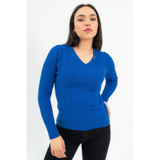 BUDMIL V-nyakú kötött pulóver Női M kék 20050819-006252-0399 női pulóver, kardigán
