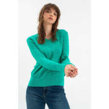 BUDMIL V-nyakú kötött pulóver Női M zöld 20050819-003252-0399 női pulóver, kardigán
