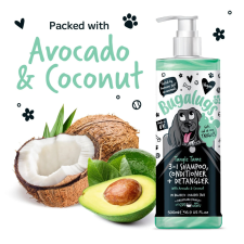 Bugalugs Tangle Tame 3in1 Sampon - kókusz, avocadó illattal 250ml sampon