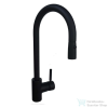Bugnatese Kobuk kihúzható zuhanyfejes mosogató magas matt fekete színben 2270NE