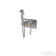 Bugnatese OXFORD falsík alatti bidet csaptelep zuhanyszettel,belső egységgel,króm/arany 6366CRDO csaptelep