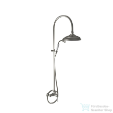 Bugnatese OXFORD zuhanyrendszer 20 cm-es fejzuhannyal,zuhanyszettel,szálcsiszolt nikkel 6336CNS csaptelep