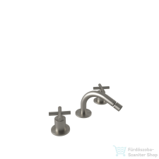 Bugnatese RODOS 3 üléses bidet csaptelep leeresztő nélkül,szálcsiszolt nikkel 7325SNS csaptelep