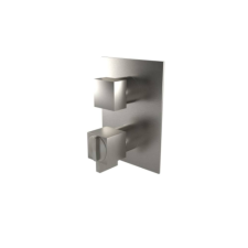 Bugnatese Tetris fal alatti termosztátos 4 állású zuhanycsaptelep, szálcsiszolt nikkel, 9154NS csaptelep