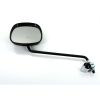 bumm Tükör bilincs 1 darab, tükörfej méretei 110 mm széles, 105 mm magas, 22 mm-es kormányrúdon, 200 mm hosszú rúd, színe fekete, kicsinyítő üveg, Zündapp, Kreidler, Hercules, DKW, Puch, KTM számára