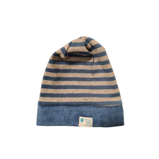  Bundás téli sapka, csík, szürke-türkiz babasapka, sál