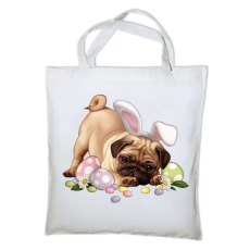  Bunny pug vászontáska egyedi mintával