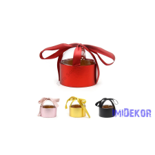 Búrás kerek metál doboz 12,5x12,5x11,5cm - Rosegold dekorációs kellék