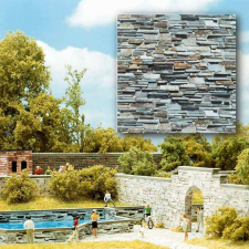  Busch Dekorlap: kőfal (2 db) 210x148 mm (7421) makett