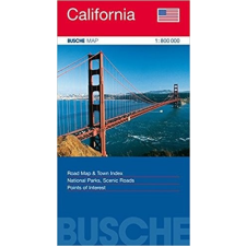 Busche map Kalifornia térkép, California térkép Busche map 1:800 000 térkép