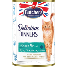 Butcher's Delicious Dinners macskaeledel, tengeri hal darabok zselében 400g macskaeledel