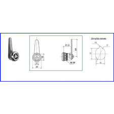  Bútorzár A-193 Kéményzár zár és alkatrészei