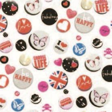 Buttons mintás öntapadós tapéta tapéta, díszléc és más dekoráció