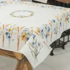  Búzavirágos gobelin asztalterítő 96x100 cm lakástextília