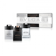 Bvlgari Man In Black Mini SET: Bvlgari Man in Black 15ml + Bvlgari Man Extreme + Bvlgari Man 15ml kozmetikai ajándékcsomag