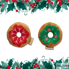  BZ karácsonyi kutyajáték plüss fánk 12X3 cm játék kutyáknak