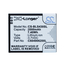  C604905200T Akkumulátor 2000 mAh mobiltelefon akkumulátor