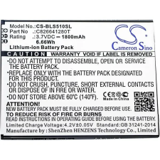  C826641280T Telefon akkumulátor 1800 mAh mobiltelefon akkumulátor