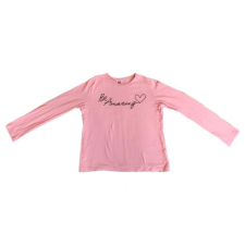  C&amp;A rózsaszín feliratos lány hosszú ujjú felső (méret: 158/164) gyerek póló