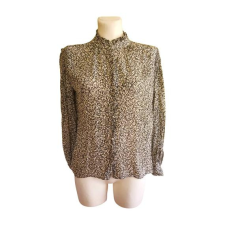  C&amp;A szürke apró mintás női blúz (méret: 40/L) blúz