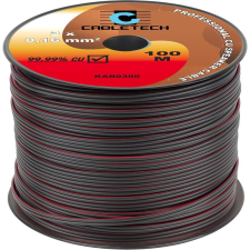Cabletech Hangszóró Kábel 0.16mm Fekete (KAB0300) kábel és adapter
