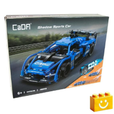  CaDA C52023W - Shadow kék sportkocsi - 100% technic-kompatibilis építőjáték barkácsolás, építés