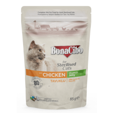 CAGATAY BONACIBO POUCH - WET ADULT CAT FOOD - STERILISED - CHICKEN 85g macskaeledel