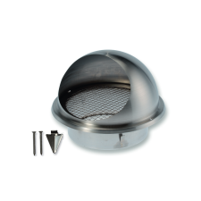 Cairox Rozsdamentes acél kültéri esővédő rács 125 mm hűtés, fűtés szerelvény