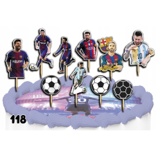 CAKE TOPPERS díszítő készlet - MESSI FOOTBALL 10db. party kellék