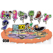 CAKE TOPPERS díszítő készlet - TEEN TITANS TALE 10db. party kellék